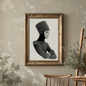 Futuristische Eleganz: Monochromes Royal Portrait Poster