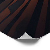 Futuristische Erde und Sonnenstrahlen Art Retro Wa Poster (Ecke)