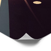 Futuristische Erde und Sonnenstrahlen Art Retro Wa Poster (Ecke)