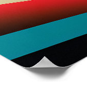 Futuristische Erde und Sonnenstrahlen Art Retro Wa Poster (Ecke)