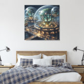 Futuristische Fantasy Pflanze Bio Domes Leinwanddruck (Insitu (Schlafzimmer))