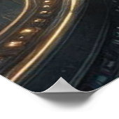 Futuristische Fantasy Space City Streams Poster (Ecke)