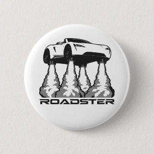 Futuristische fliegende Roadster-Vektorgrafik Button