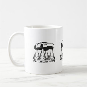Futuristische fliegende Roadster-Vektorgrafik Kaffeetasse