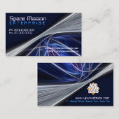 Futuristische Fraktal Art Business Card Visitenkarte (Vorne/Hinten)