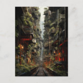 Futuristische Fusion von Manhattan und Bangkok Postkarte (Vorderseite)