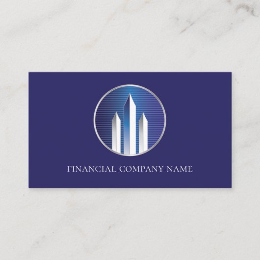 Futuristische Gebäude FinanzfirmenVisitenkarte Visitenkarte (Vorderseite)