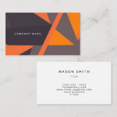 Futuristische geometrische Frühjahrskarte Visitenkarte (Vorne/Hinten)