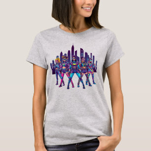 Futuristische Girl Gang - Retro Cyberpunk Vibes T-Shirt