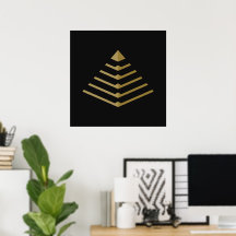 Futuristische Gold-Schaltkreislauf-Pyramide Neo De