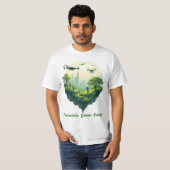 Futuristische Grüne Erde T-Shirt (Vorne ganz)