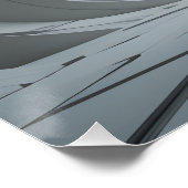 Futuristische Hangar Chronometer Poster (Ecke)