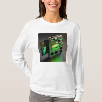 Futuristische Hardware-Brieftasche mit Hologramm-D T-Shirt