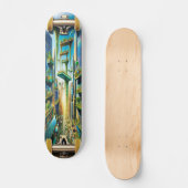 "Futuristische Harmonie" Skateboard (Vorderseite)