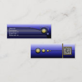 Futuristische Hi-Tech-Imitat-Metallic-Karte mit QR Mini Visitenkarte (Vorne/Hinten)