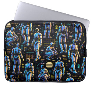 Futuristische humanoide Roboterkunst KI Android Laptopschutzhülle