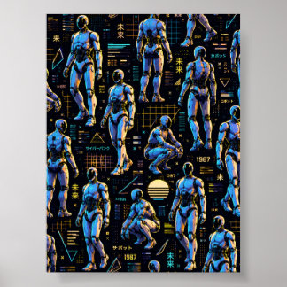 Futuristische humanoide Roboterkunst | KI Android Poster