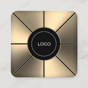Futuristische Imitate Metallstruktur Quadratische Visitenkarte