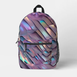 Futuristische Iridescent/abstrakte holografische Bedruckter Rucksack