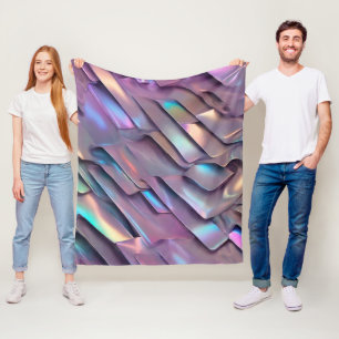 Futuristische Iridescent/abstrakte holografische Fleecedecke