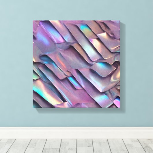 Futuristische Iridescent/abstrakte holografische Leinwanddruck (Insitu (Holzboden))
