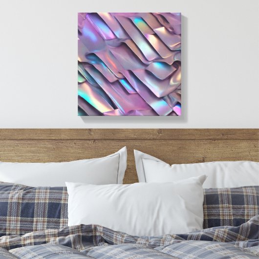 Futuristische Iridescent/abstrakte holografische Leinwanddruck (Insitu (Schlafzimmer))