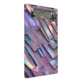Futuristische Iridescent/abstrakte holografische Mini Klemmbrett (Schrägansicht)