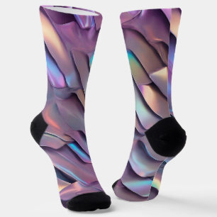 Futuristische Iridescent/abstrakte holografische Socken