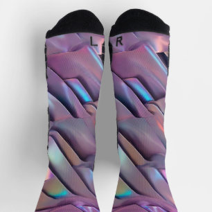 Futuristische Iridescent/abstrakte holografische Socken