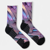 Futuristische Iridescent/abstrakte holografische Socken (Rechts)