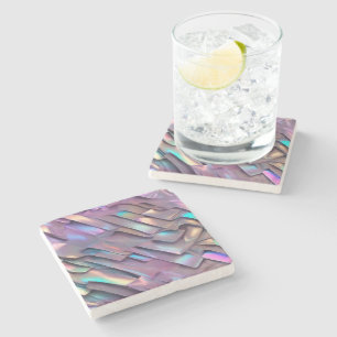 Futuristische Iridescent/abstrakte holografische Steinuntersetzer