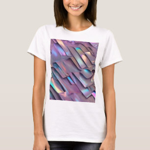 Futuristische Iridescent/abstrakte holografische T-Shirt
