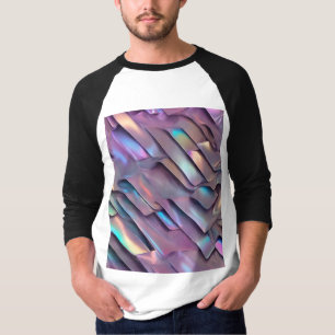 Futuristische Iridescent/abstrakte holografische T-Shirt