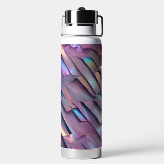 Futuristische Iridescent/abstrakte holografische Trinkflasche (Hinten)