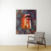 Futuristische Katze auf Mars Wandteppich (Beispiel)