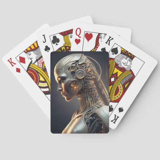Futuristische KI-Karten Spielkarten (Rückseite)