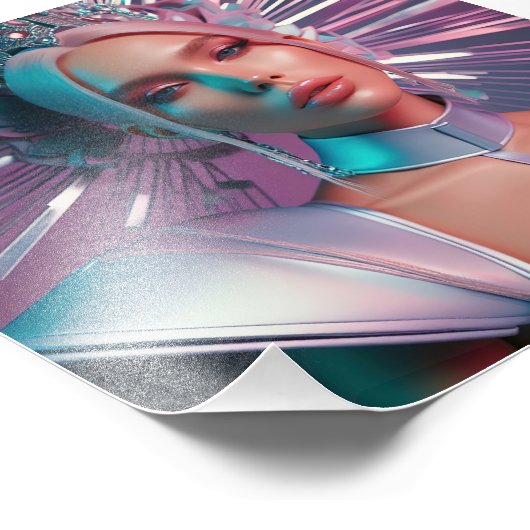 Futuristische Königin Fotodruck (Ecke)