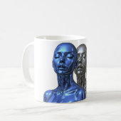 Futuristische Königinnen Kaffeetasse (Vorderseite Links)