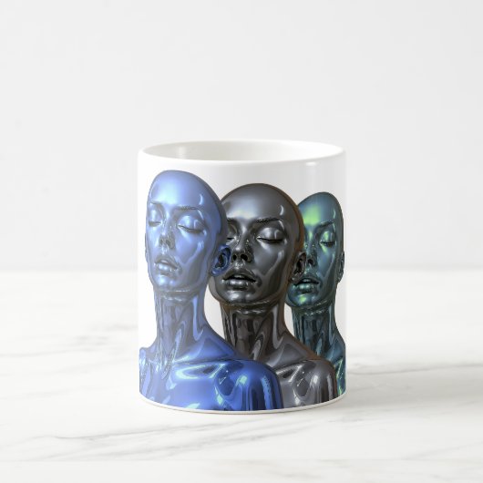 Futuristische Königinnen Kaffeetasse (Mittel)
