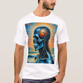 Futuristische kosmische Schädelkunst T - Shirt Oce (Vorderseite)