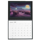 Futuristische KunstIllustrationskalender Kalender (Jan 2027)
