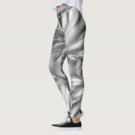 Futuristische Leggings aus flüssigem Chrom (Links)