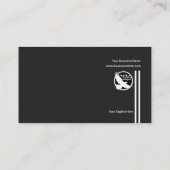 Futuristische Linien eleganter Schwarzes Visitenkarte (Rückseite)