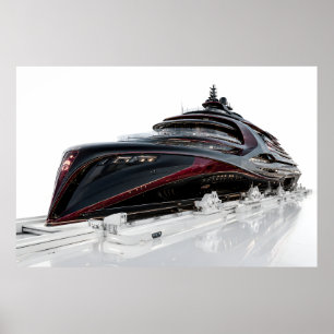 Futuristische Luxusyacht Poster