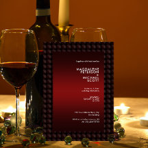 Futuristische Maroon Polygon Shape-Muster Hochzeit