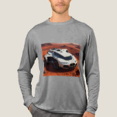 Futuristische Mars Explorer | AI-Enhanced SciFi Tri-Blend Shirt (Vorderseite)