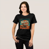 Futuristische "Mars oder Bust" Funky Space Vibe De Tri-Blend Shirt (Vorderseite voll)