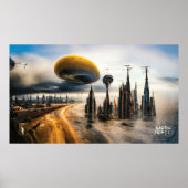 Futuristische Metropole Poster (Vorne)
