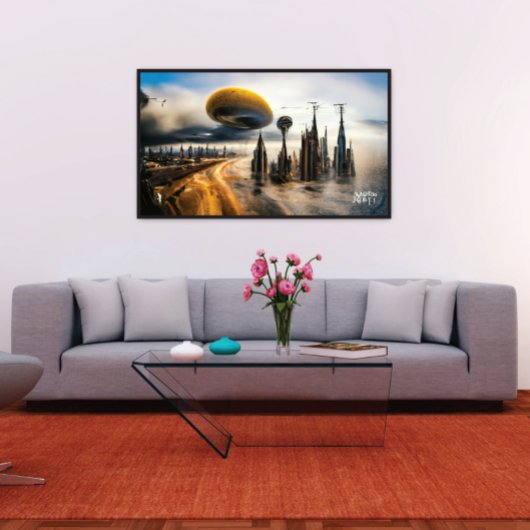 Futuristische Metropole Poster