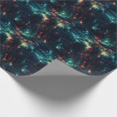 Futuristische Metropolis Aurora: 3D City Design Geschenkpapier (Ecke)